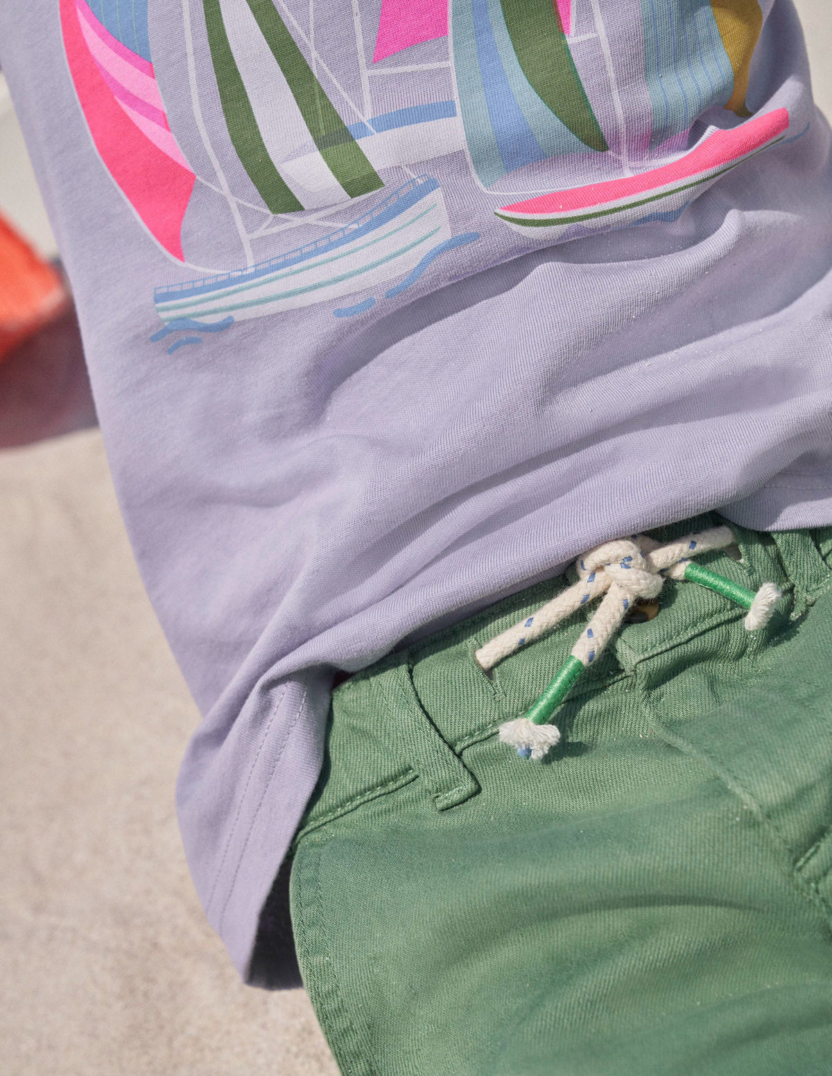 Stückgefärbte Cargoshorts-Safarigrün - Image 6