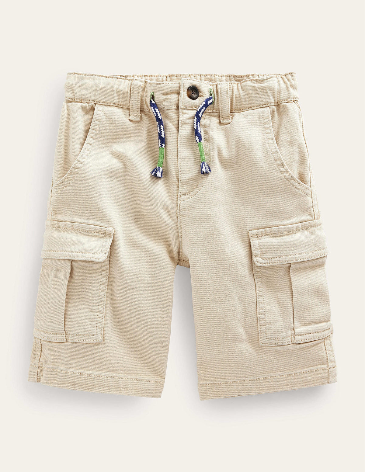 Stückgefärbte Cargoshorts-Steingrau-1