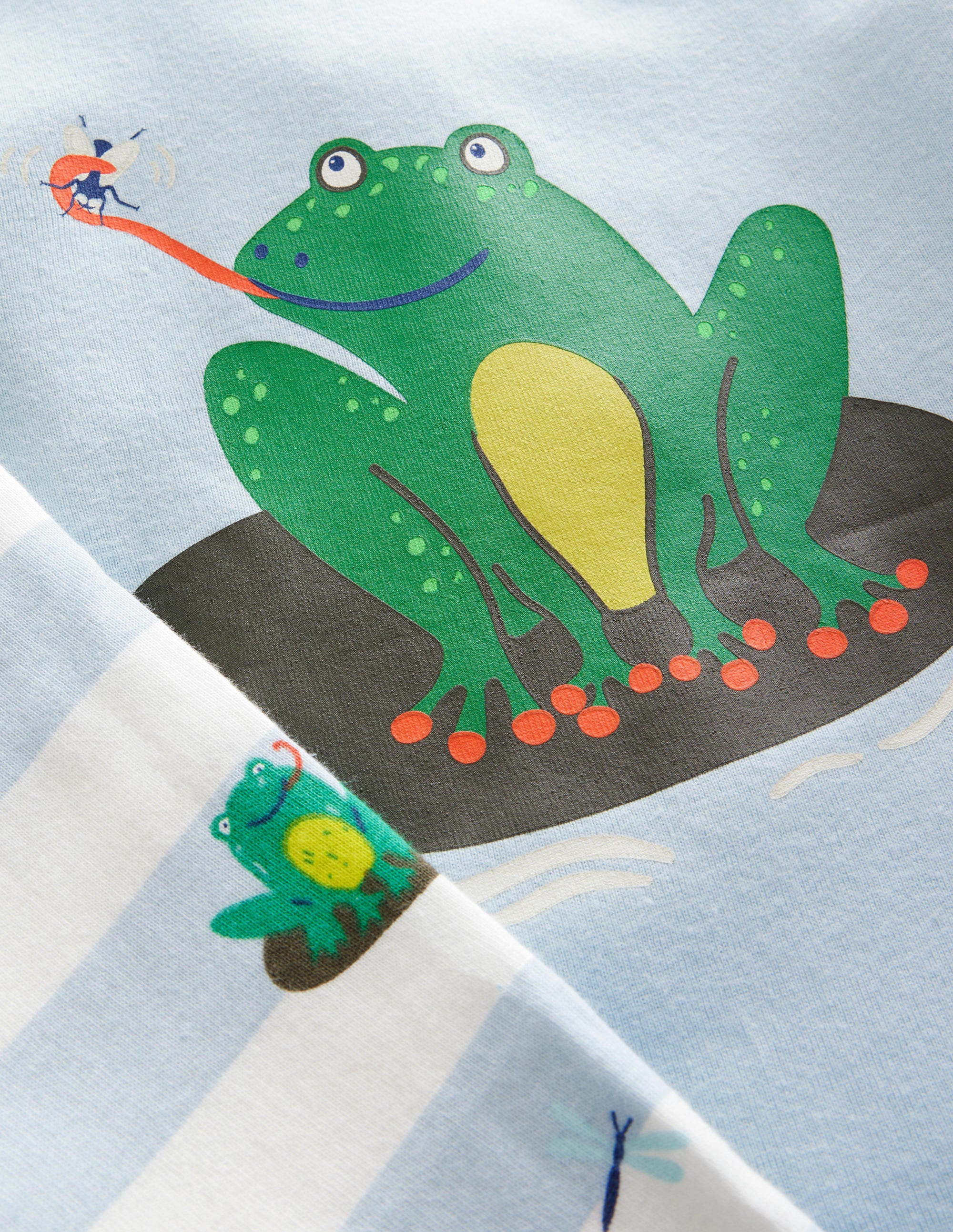 Langer Schlafanzug mit anliegender Passform im 2er-Pack-Hellblau, Frosch - Image 3