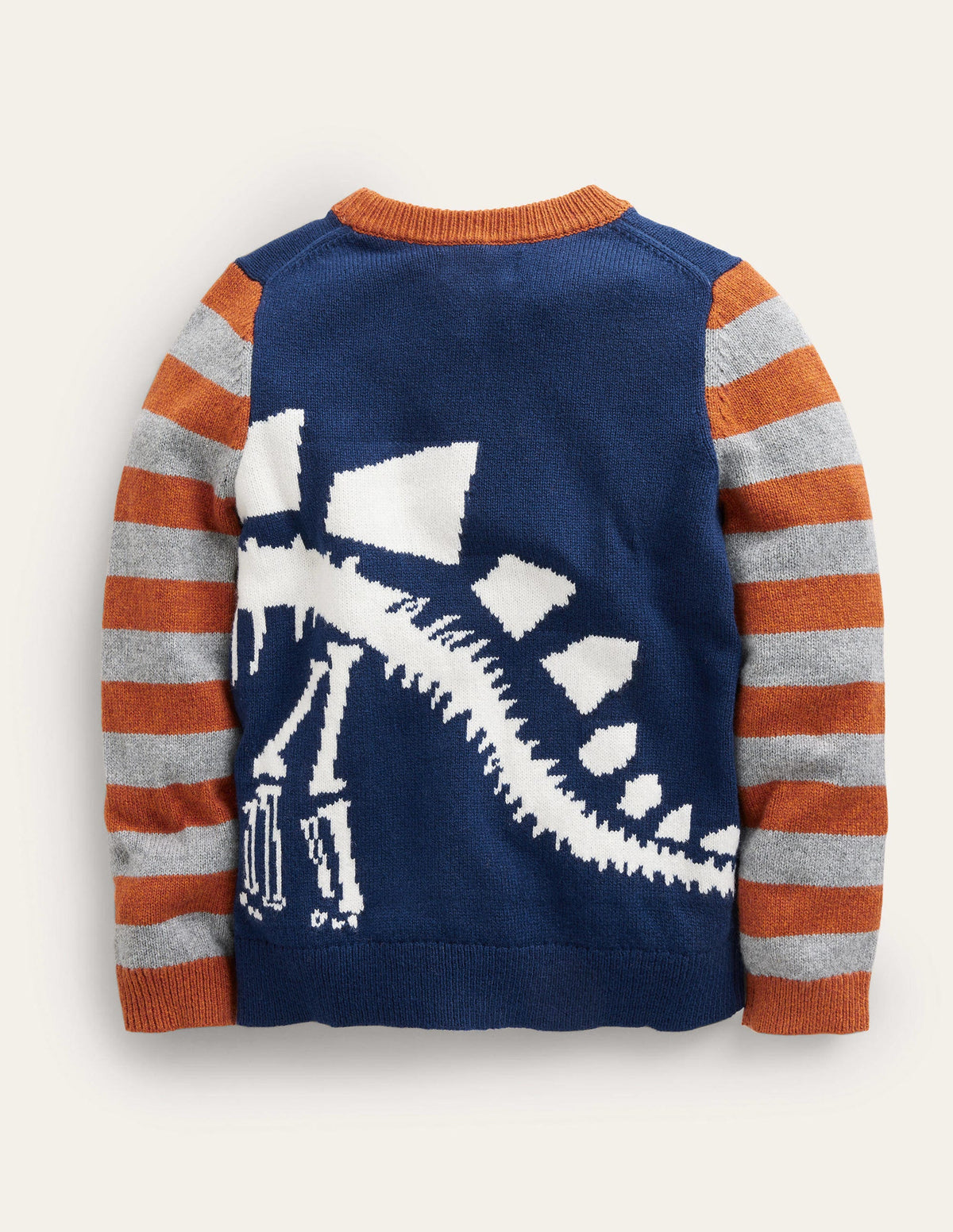 Fröhlicher Motivpullover-Schuluniform-Navy, Dinosaurier - Image 2