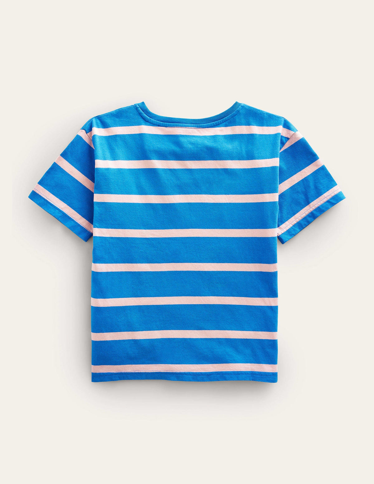 Lässiges T-Shirt-Provence-Blau/Rosa - Image 2