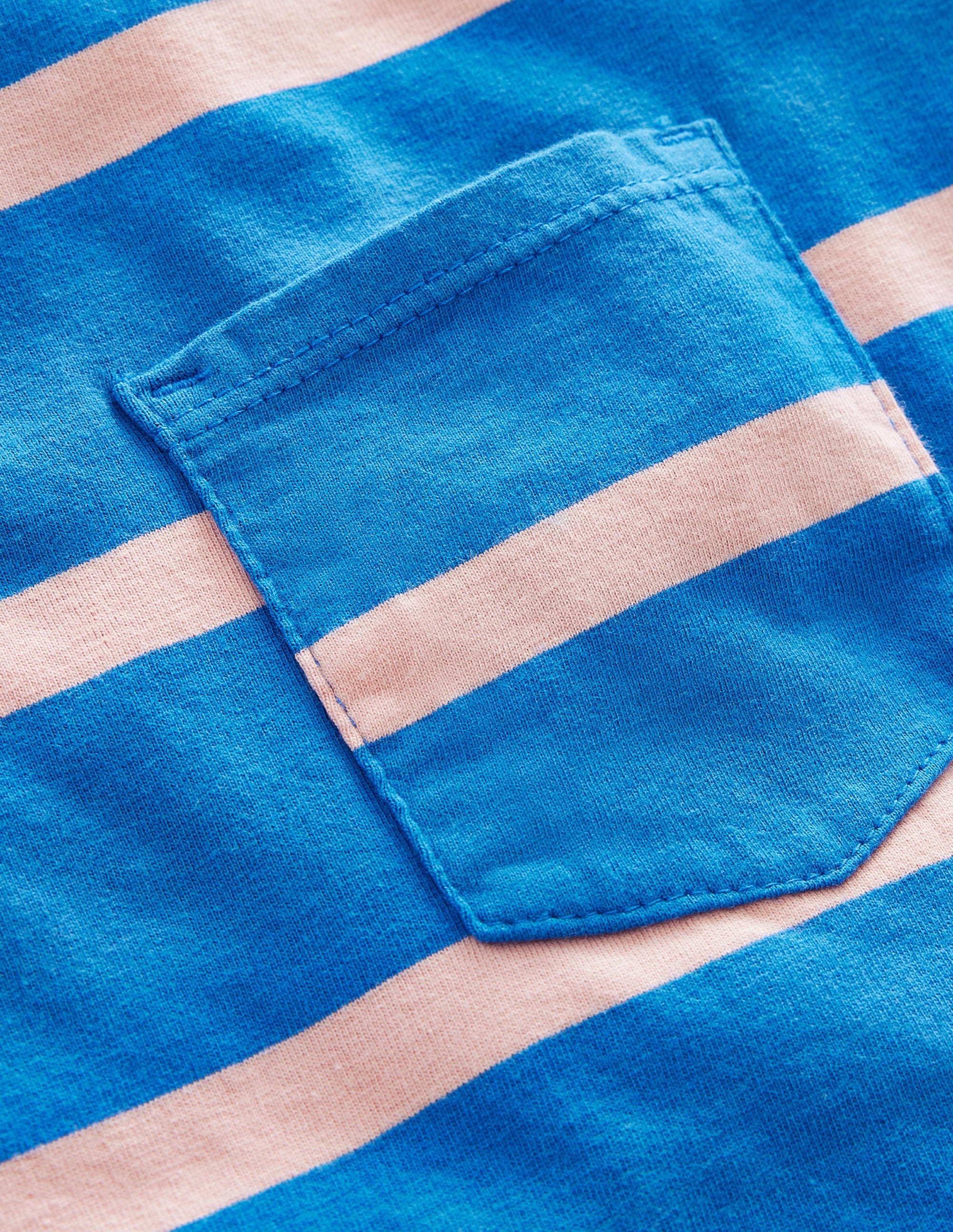 Lässiges T-Shirt-Provence-Blau/Rosa - Image 3