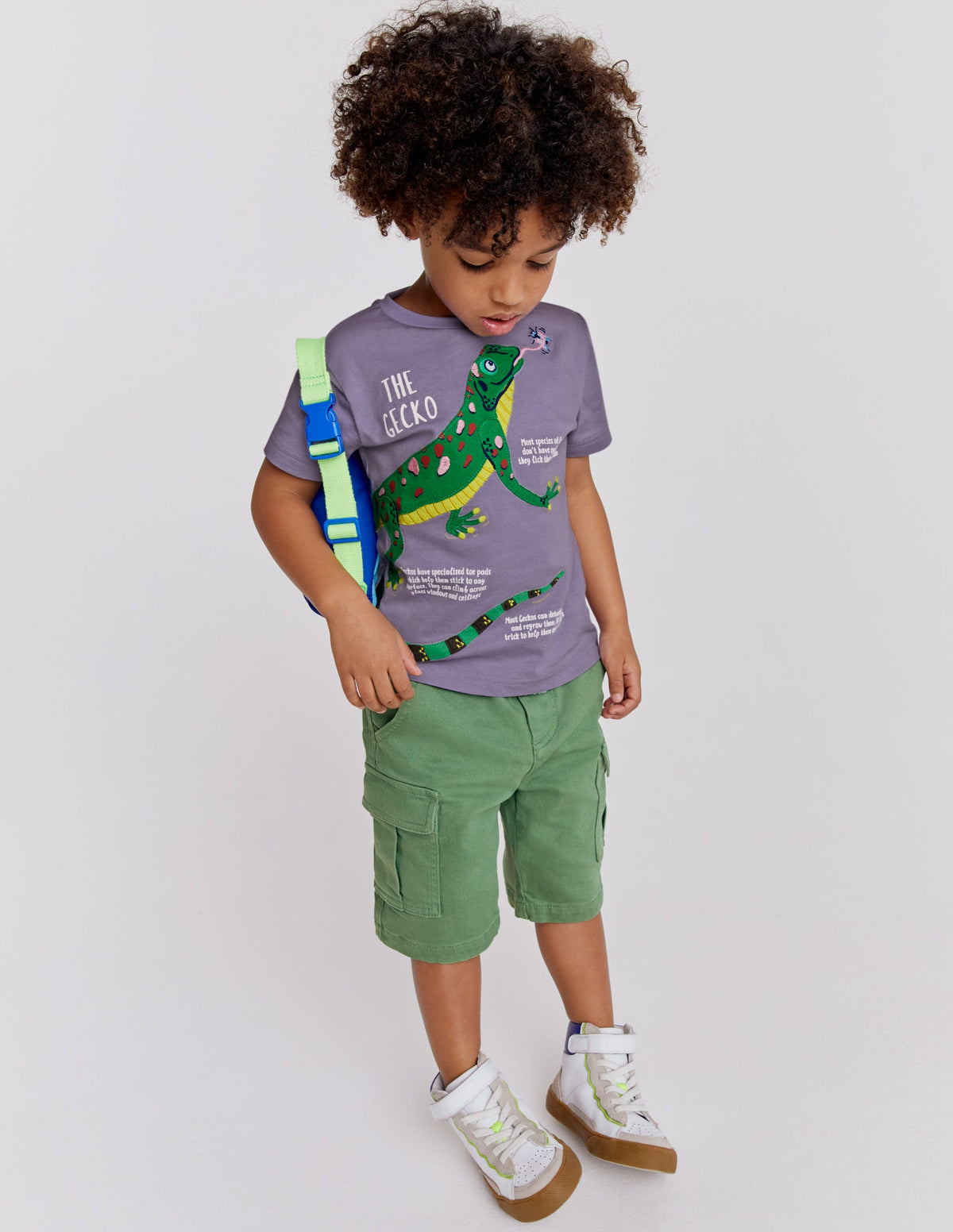 Animal Facts T-shirt-Misty Lavender Lizard-9