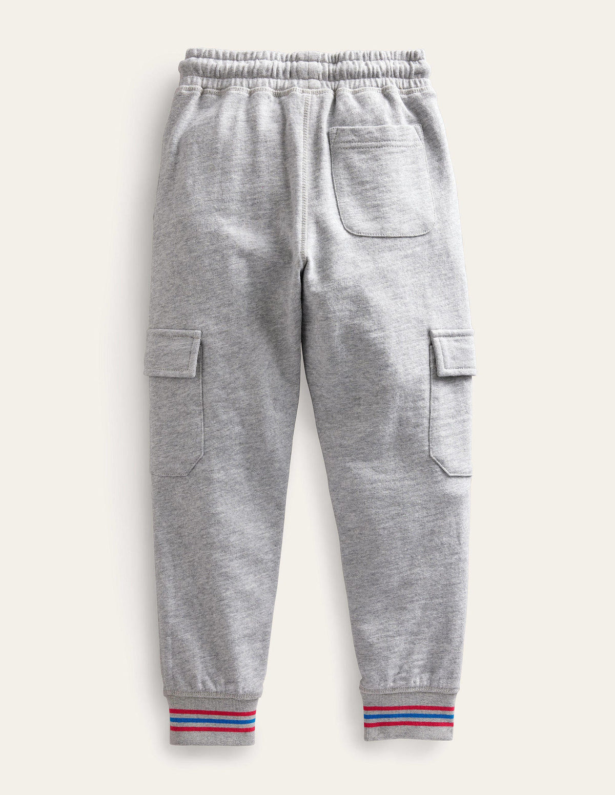 Cargo-Jogginghose aus Flammgarn-Grau Meliert-2