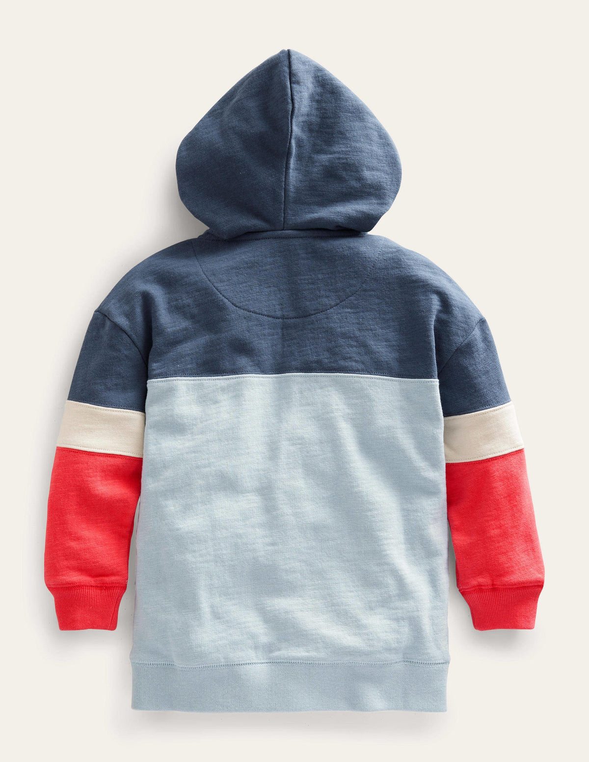 Colour Block Zip Hoodie-Surf Blue Colourblock-2