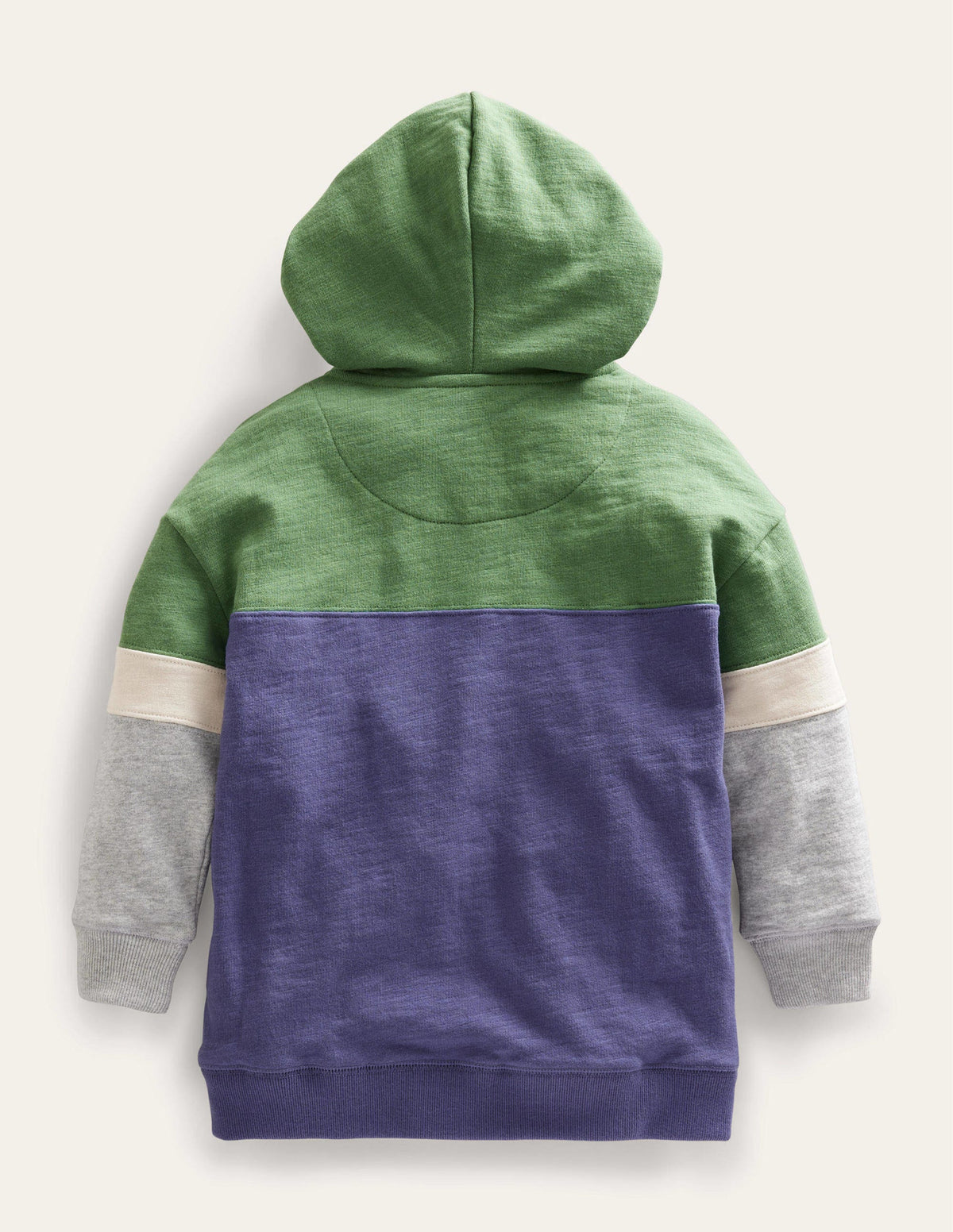 Kapuzenjacke mit Blockfarben-Sanftes Segelblau-2