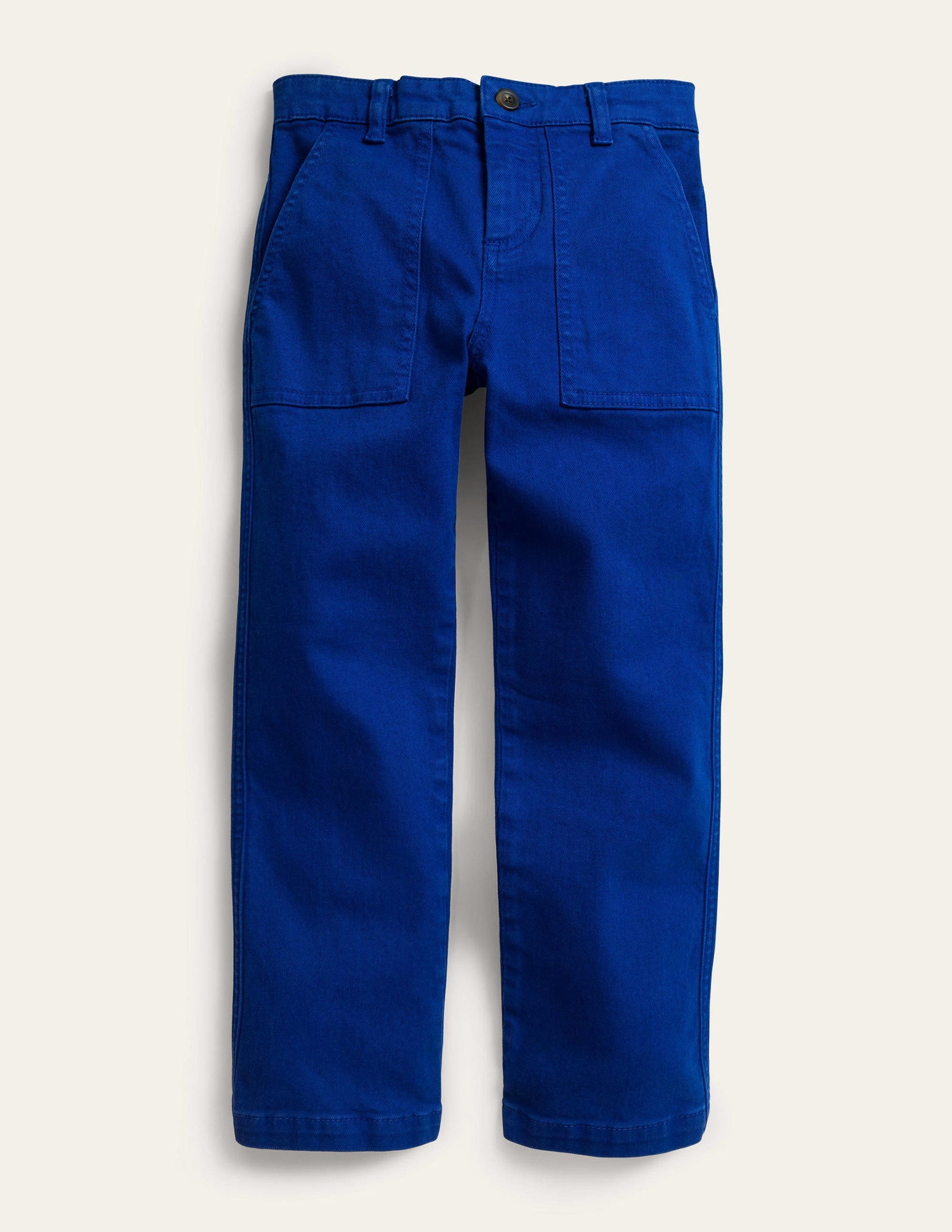 Lässige Hose mit Taschen-Stahlblau-1