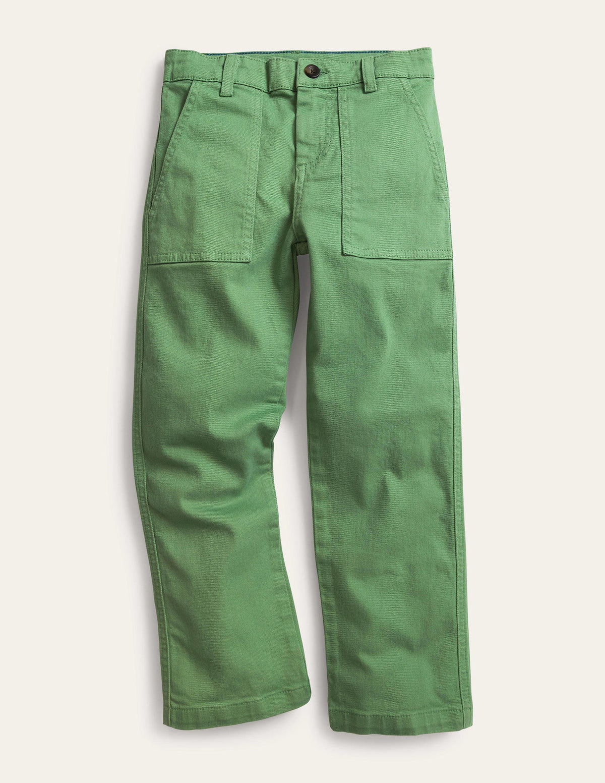 Lässige Hose mit Taschen-Dunkles Grasgrün-1