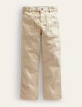 Lässige Hose mit Taschen-Steingrau