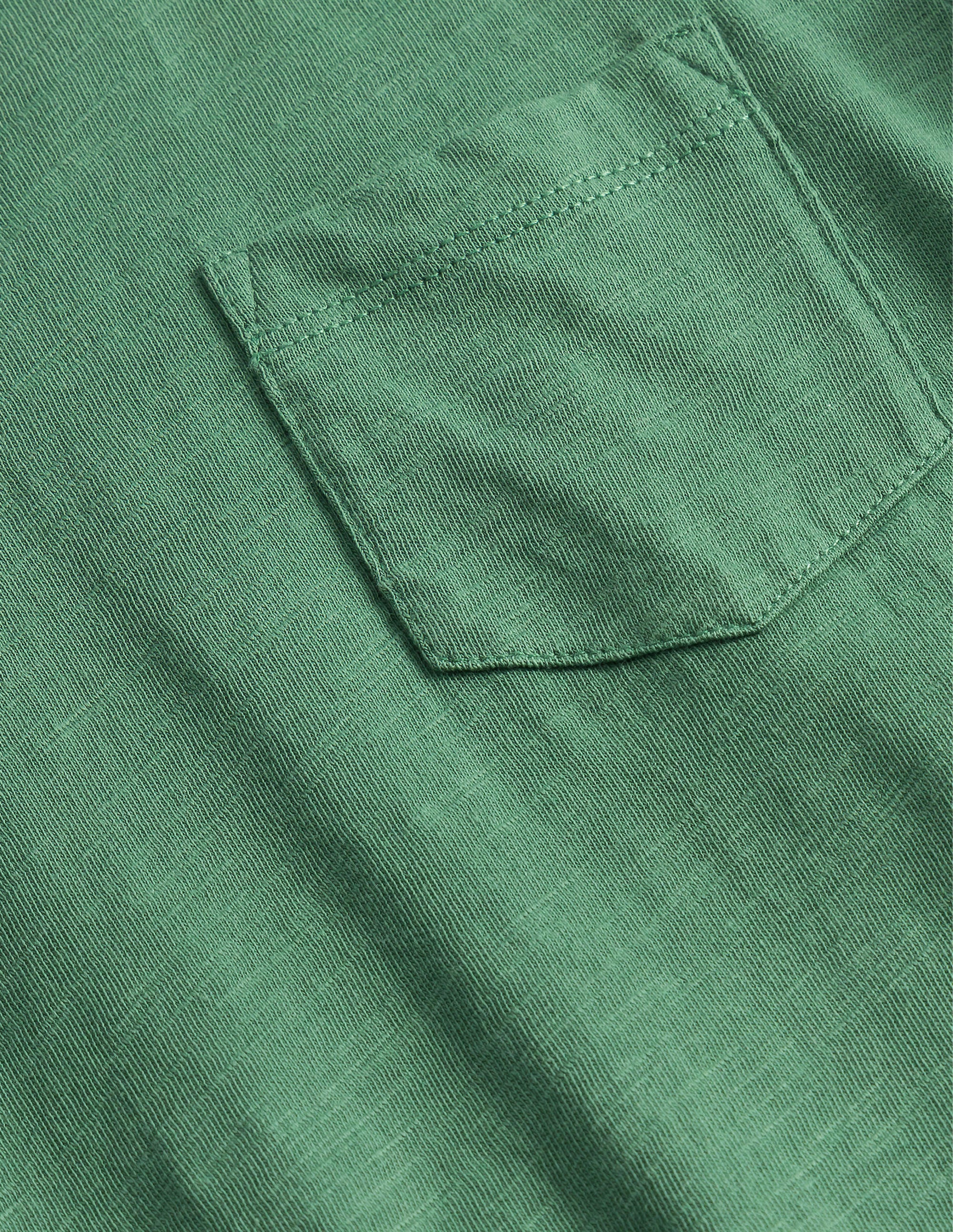Long-sleeved Washed T-shirt-Rosemary Green - Image 3