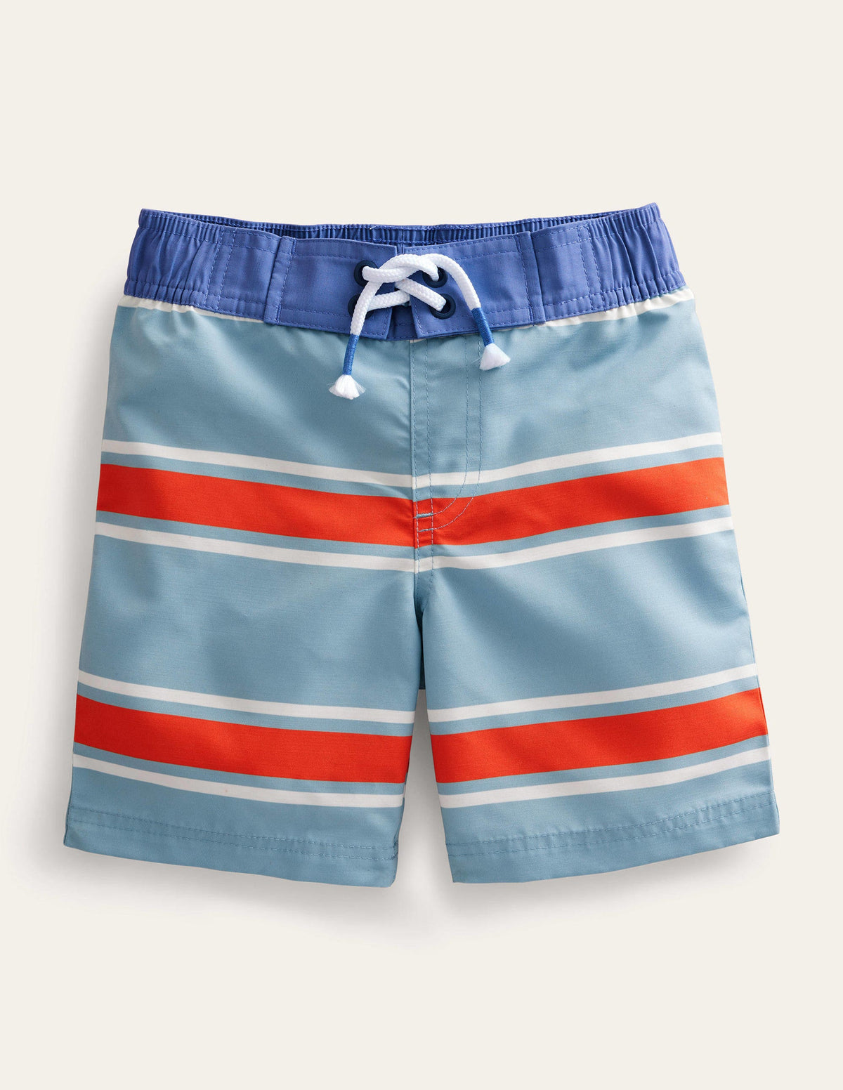 Board Shorts-Turmalin/Feuerrot, Gestreift - Image 1