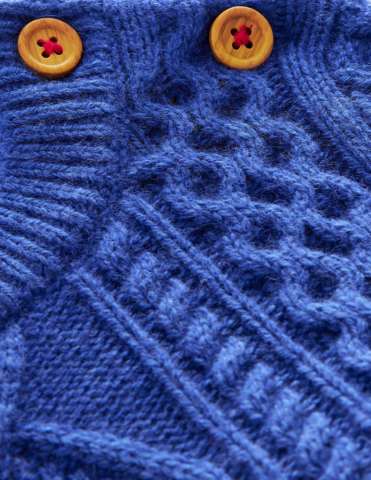 Pullover mit Zopfmuster-Stahlblau-3