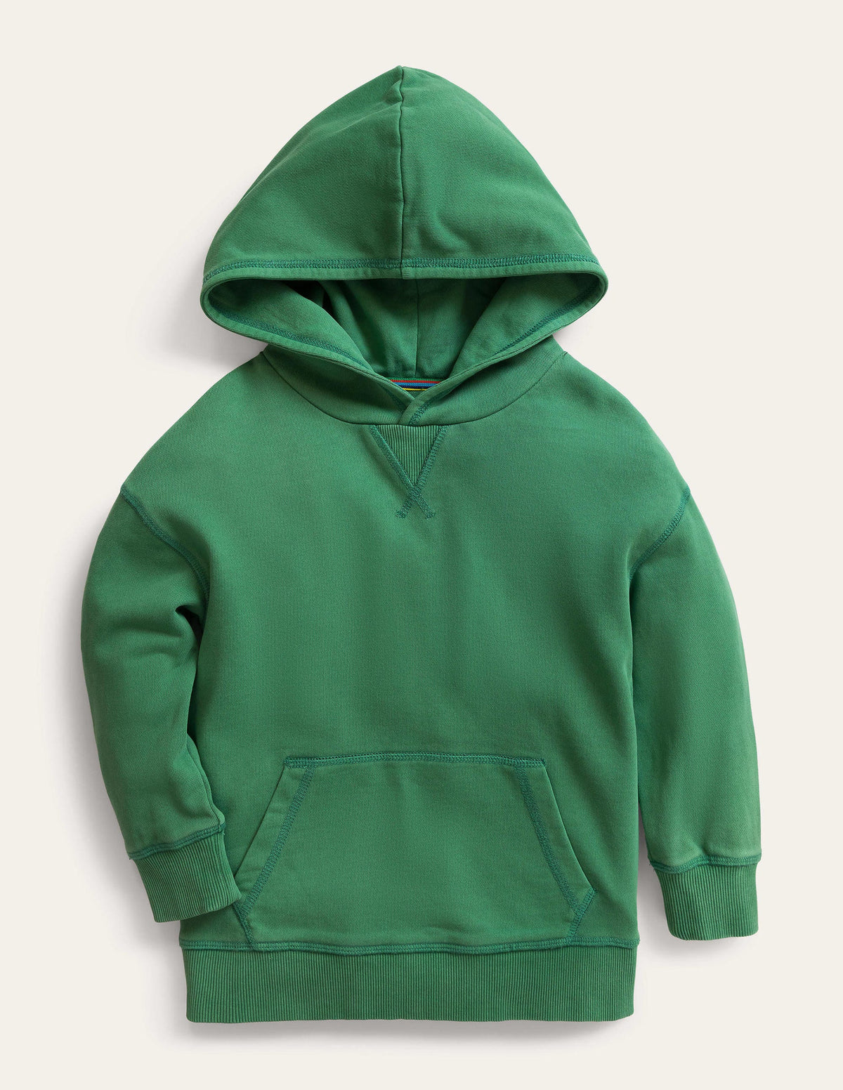 Stückgefärbter Hoodie-Dunkles Grasgrün - Image 1