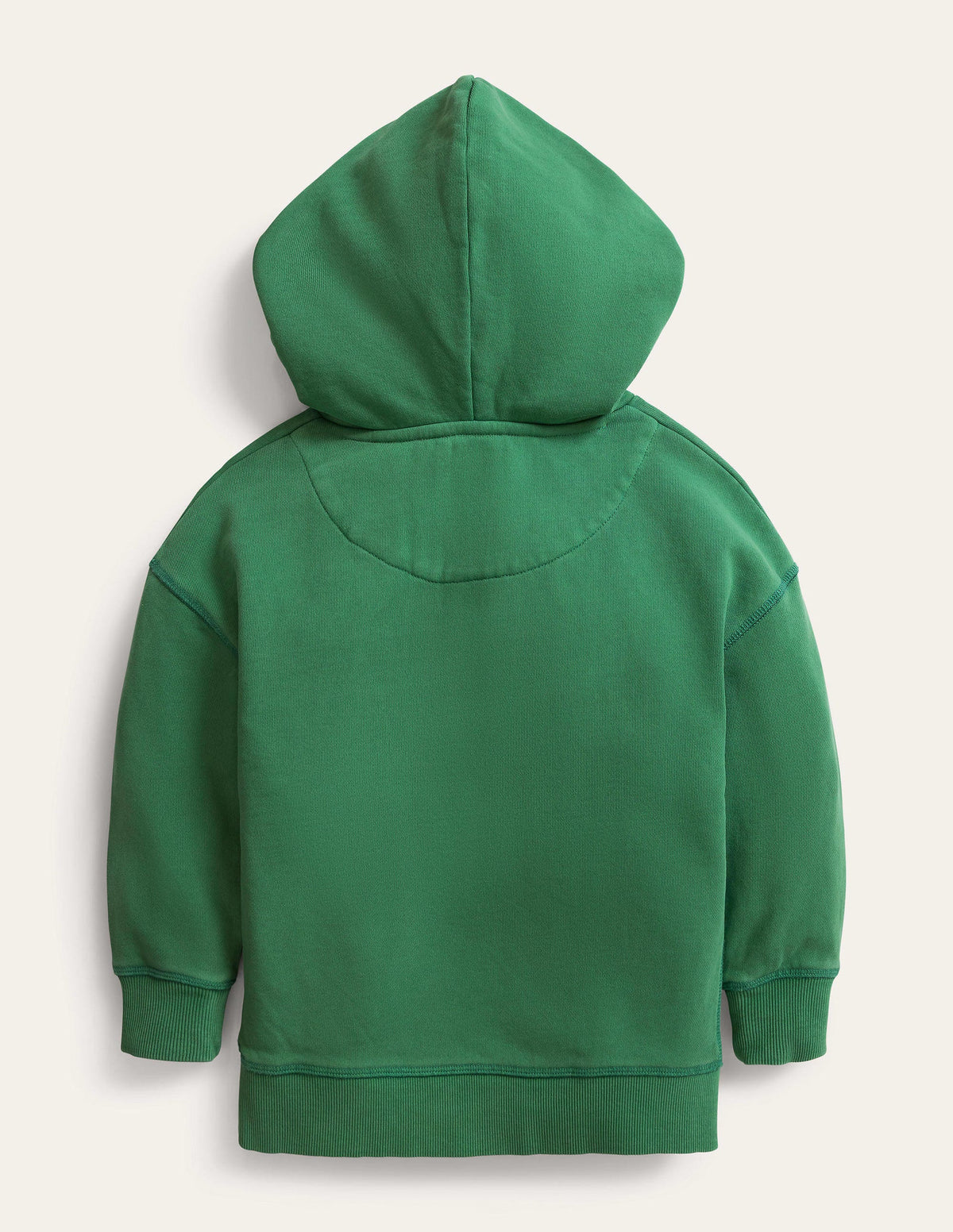 Stückgefärbter Hoodie-Dunkles Grasgrün-2