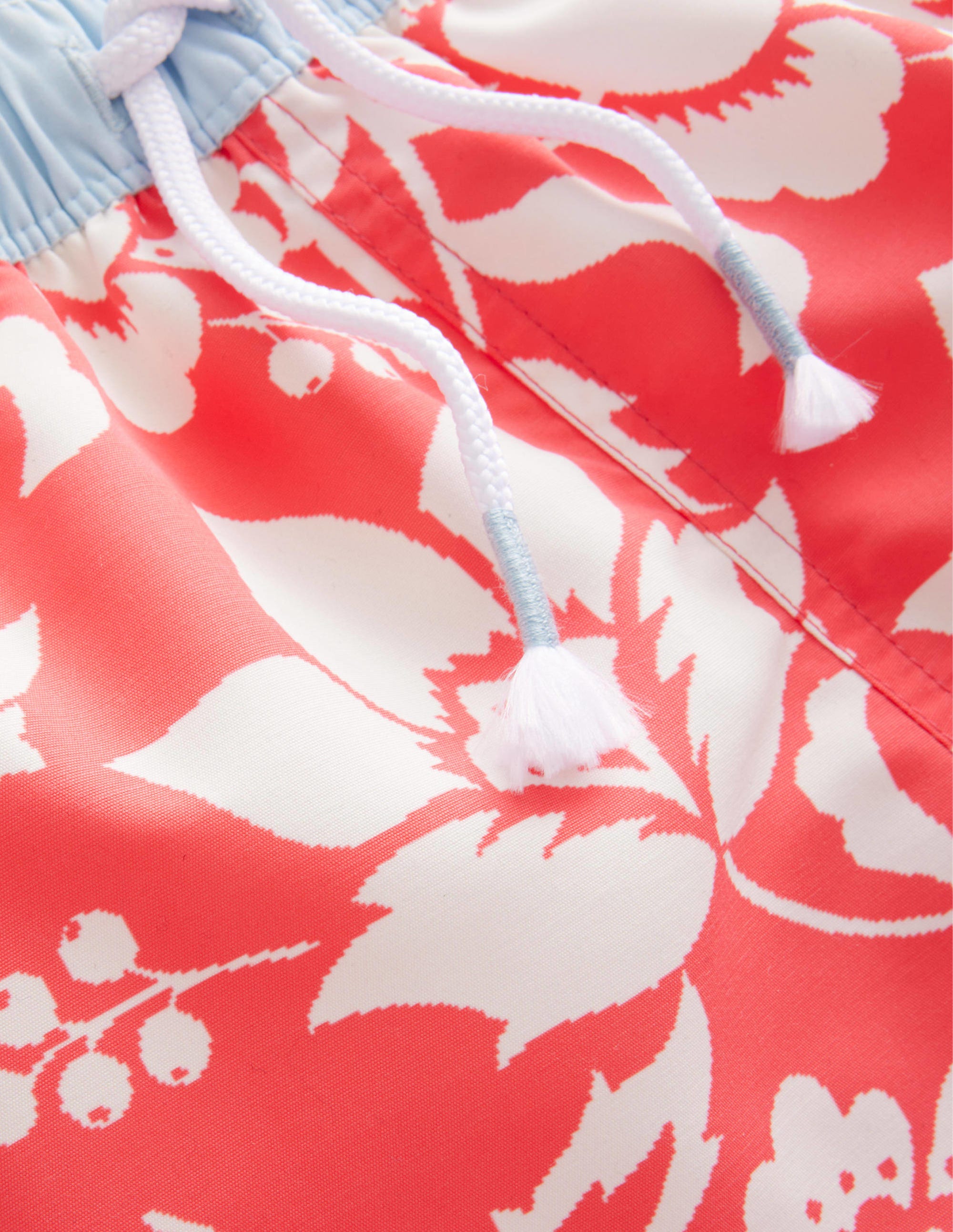 Badeshorts-Rot, Blumenmuster - Image 3