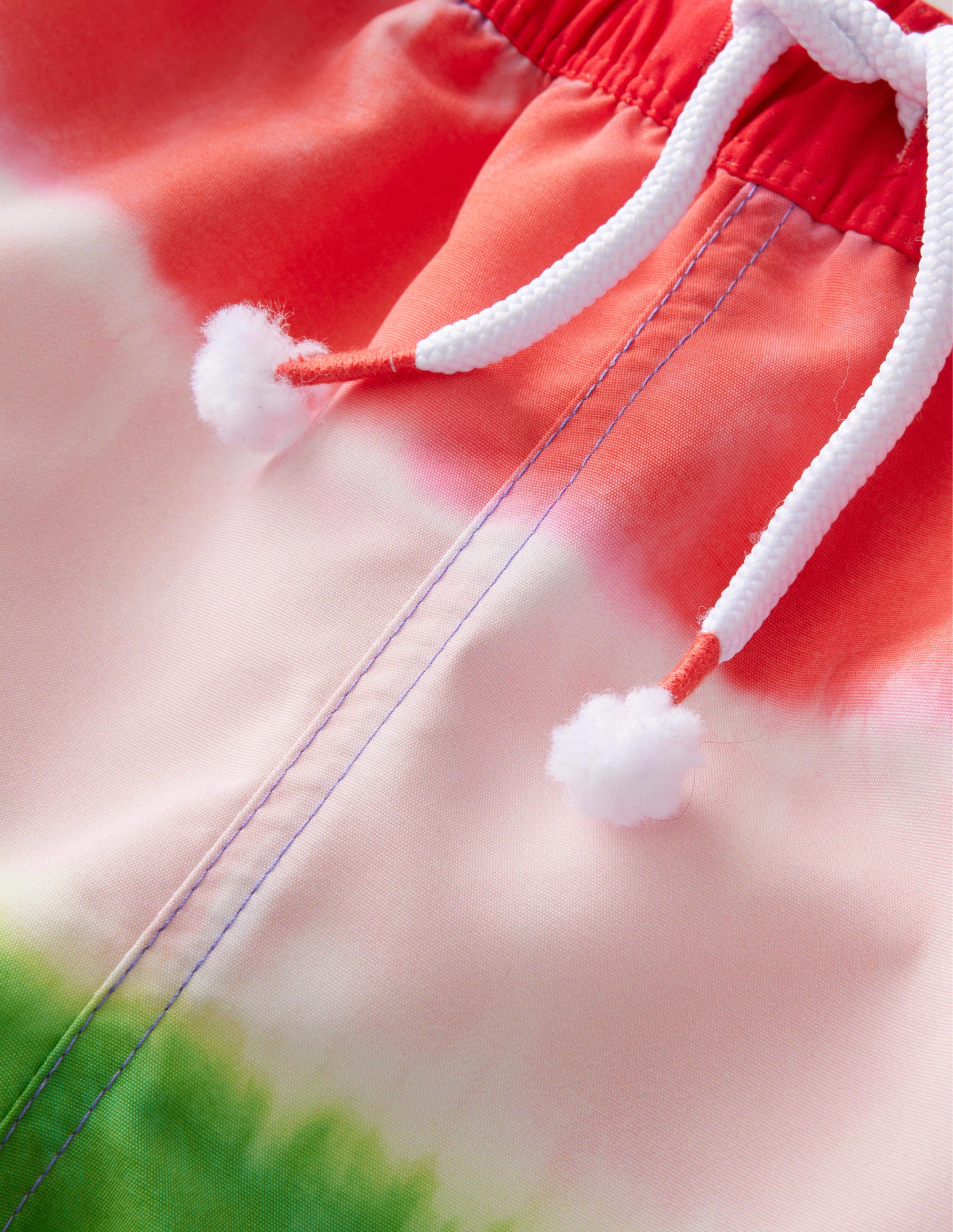 Badeshorts-Delfinrosa/Marmeladenrot, Batikmuster - Image 3