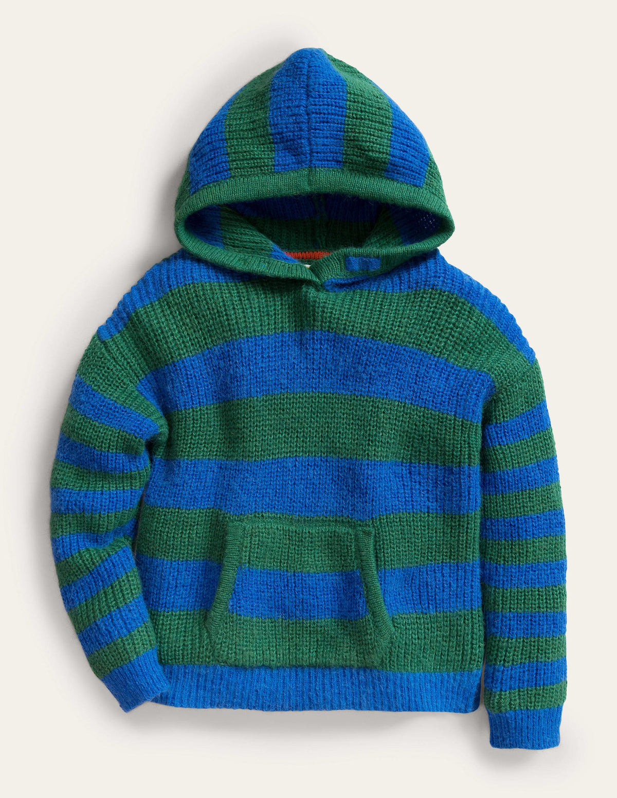 Superweicher Hoodie-Hellblau, Gestreift - Image 1