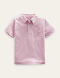 Slub Polo Shirt-Pink