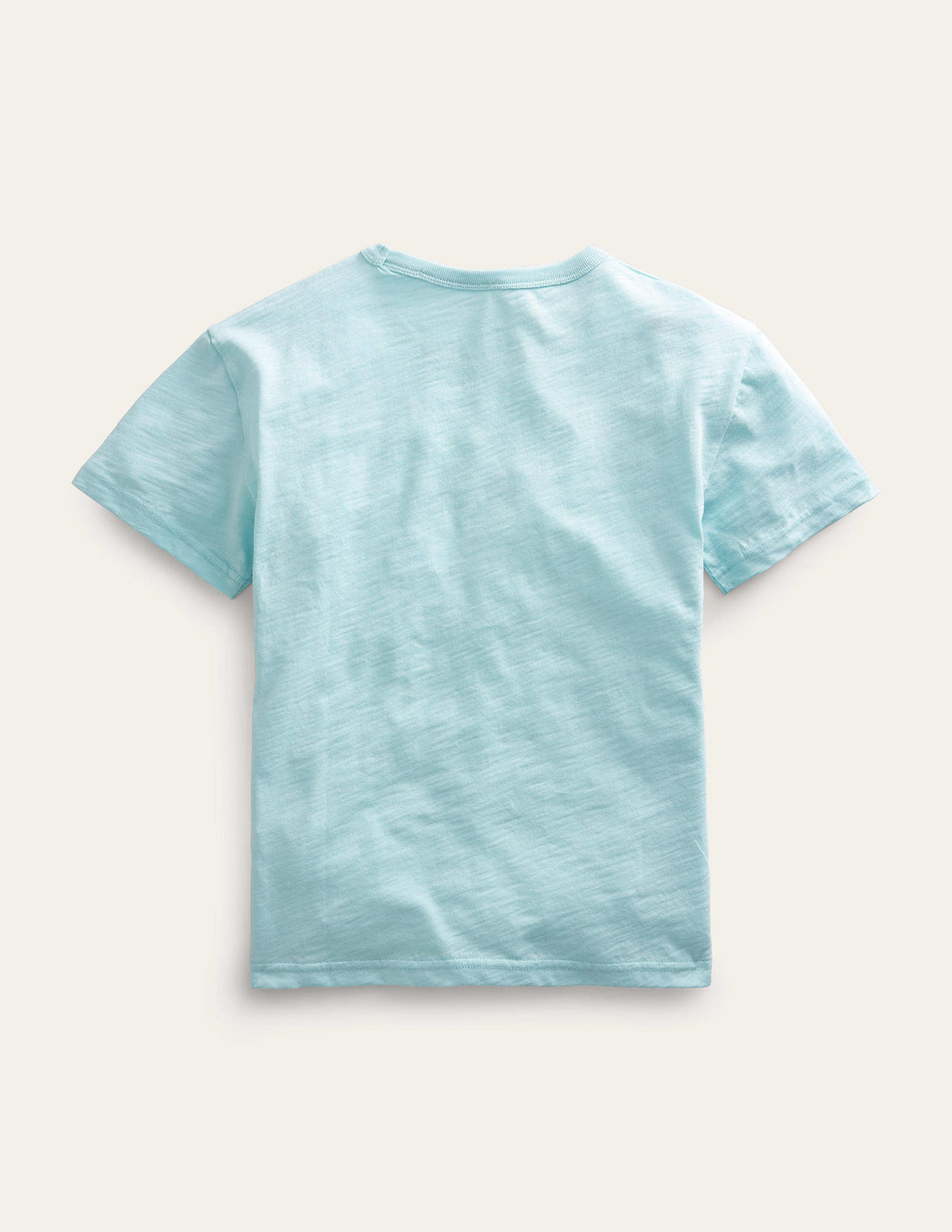 T-shirt décontracté rayé sur la poitrine-Bleu aigue-marine glacé - Image 2