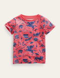 T-Shirt mit durchgehendem Muster-Französisches Rosa