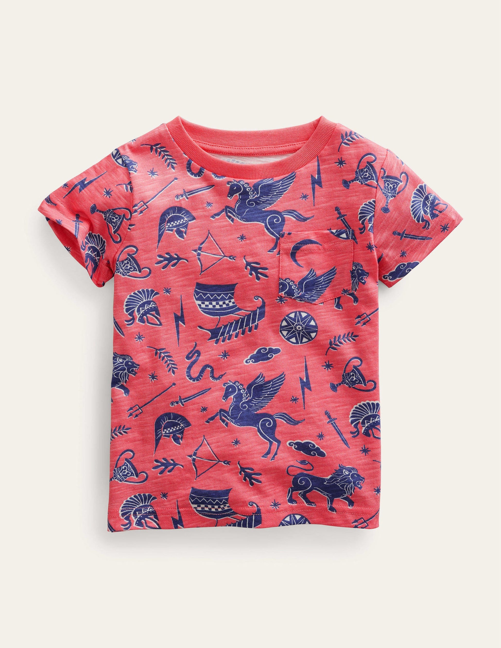 T-Shirt mit durchgehendem Muster-Französisches Rosa-1