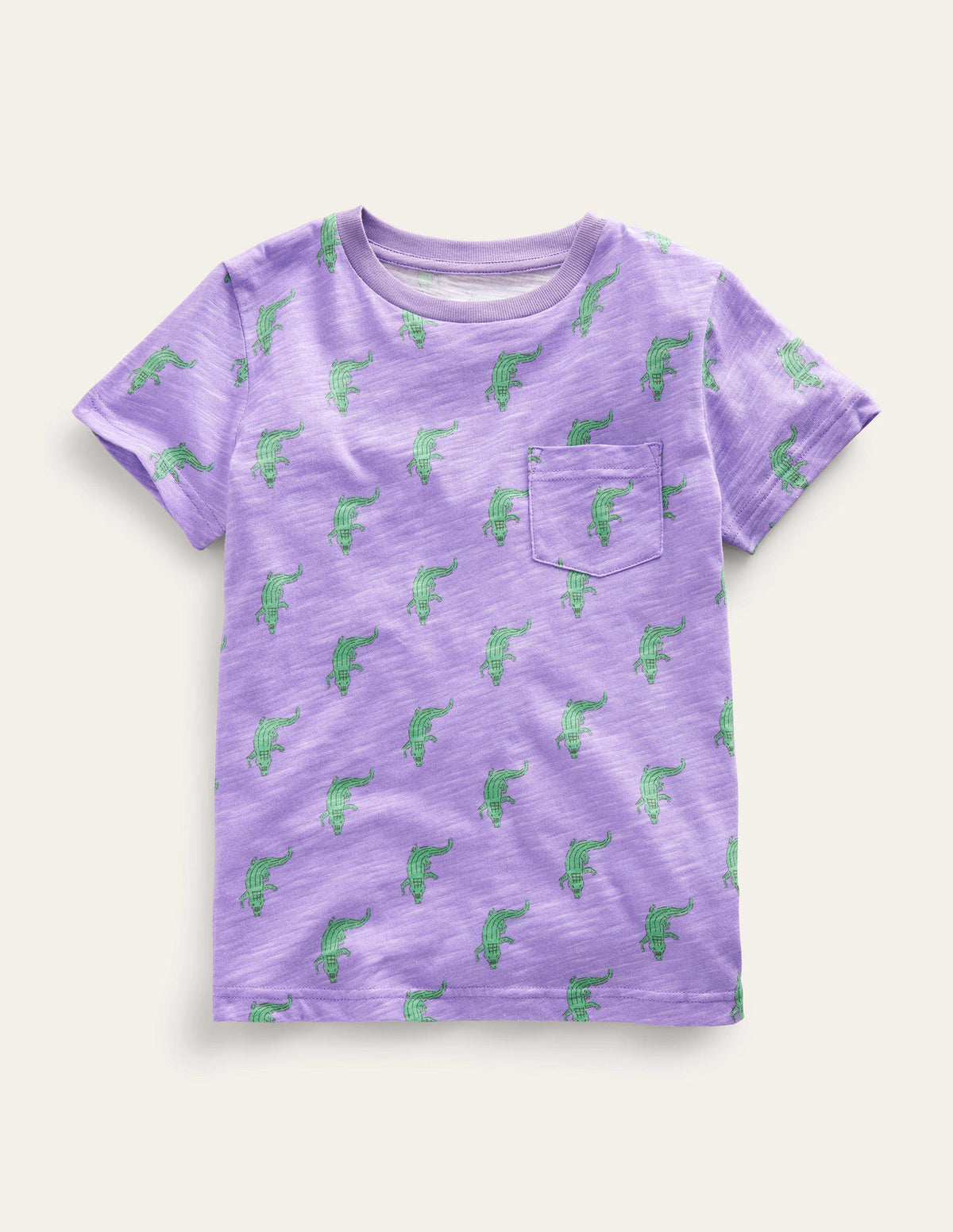 All-over Printed T-Shirt-Soft Lavender Purple Croc - Image 1