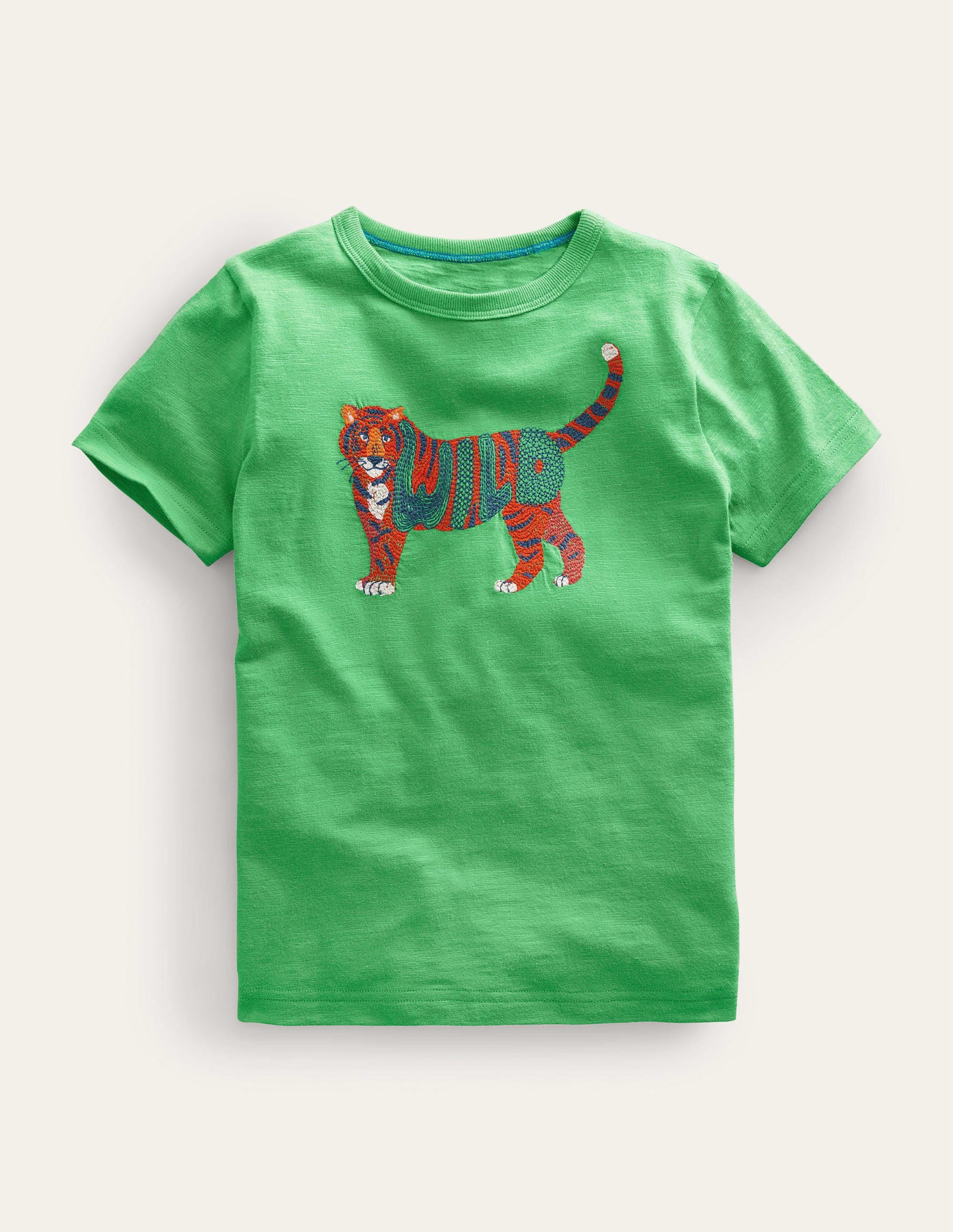 T-Shirt mit Tiermotiv-Aloe-Vera-Grün, Tiger - Image 1