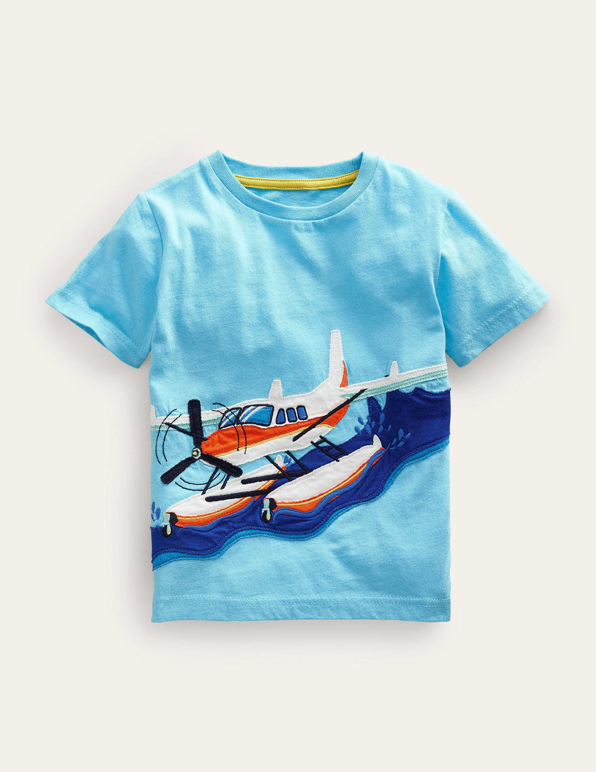 T-shirt avec logo transport-Hydravion bleu aigue-marine - Image 1