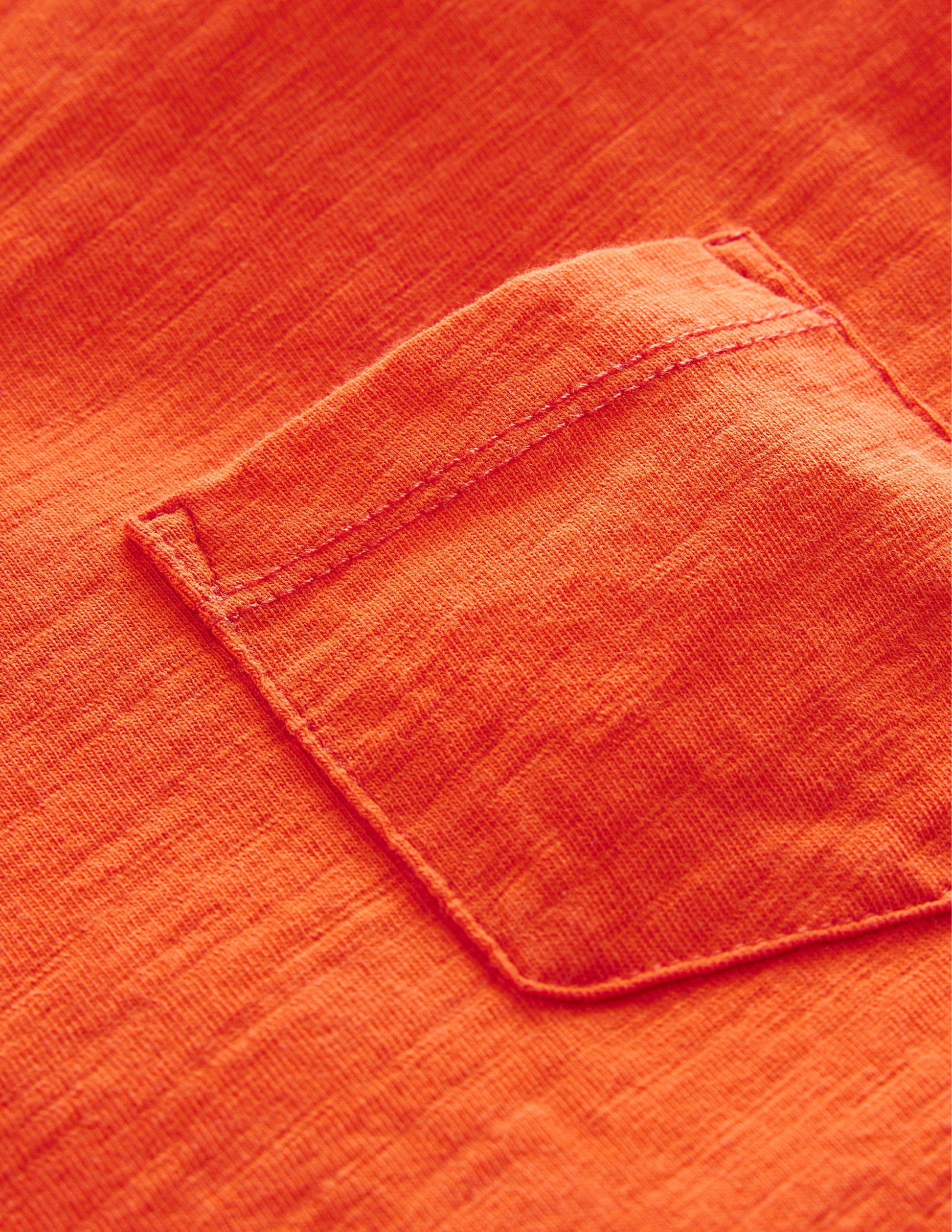 Washed Slub T-shirt-Mandarin Orange-3