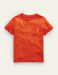 Washed Slub T-shirt-Mandarin Orange