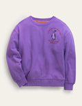 Sweatshirt mit Motiv-Asternviolett