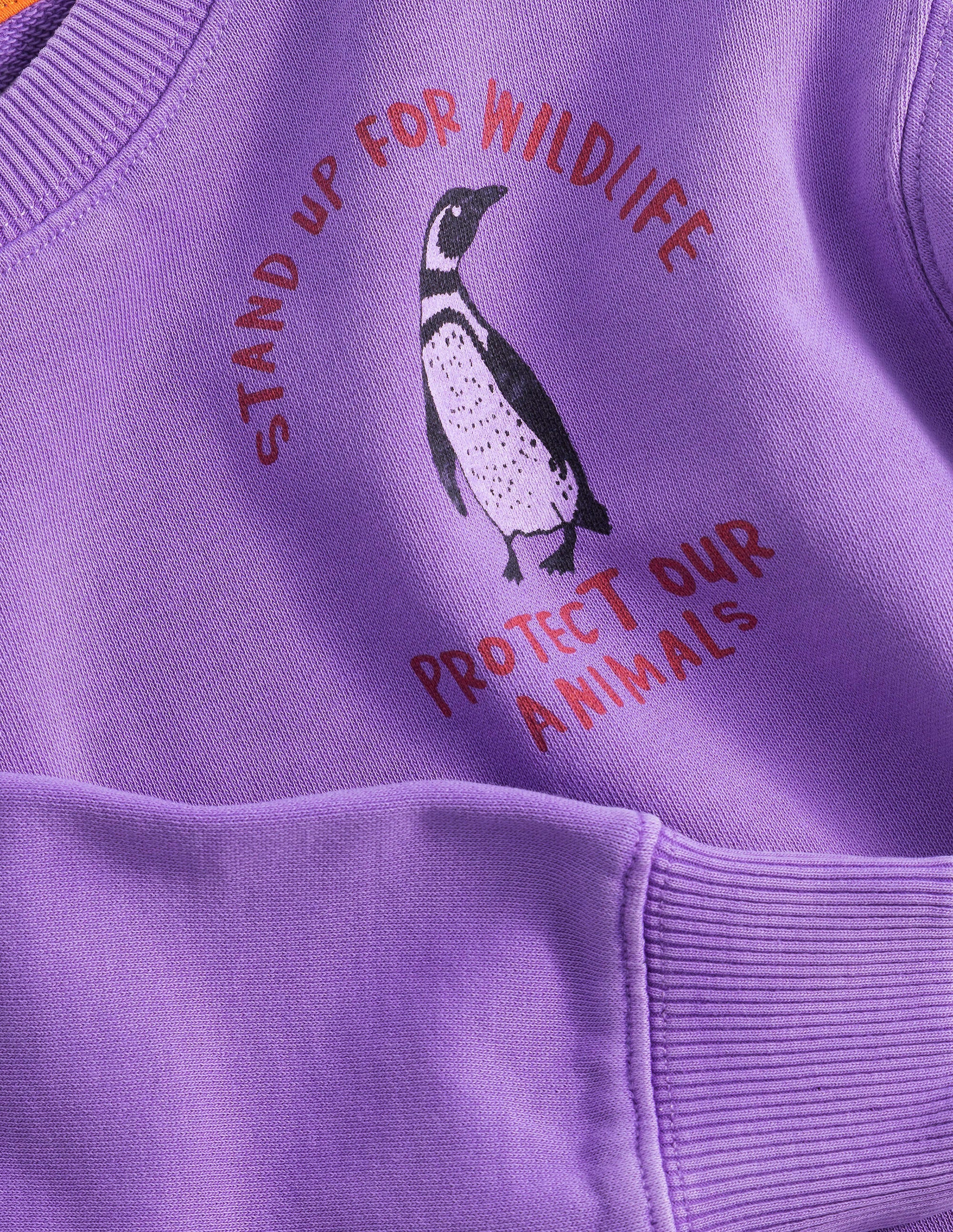 Sweatshirt mit Motiv-Asternviolett - Image 3