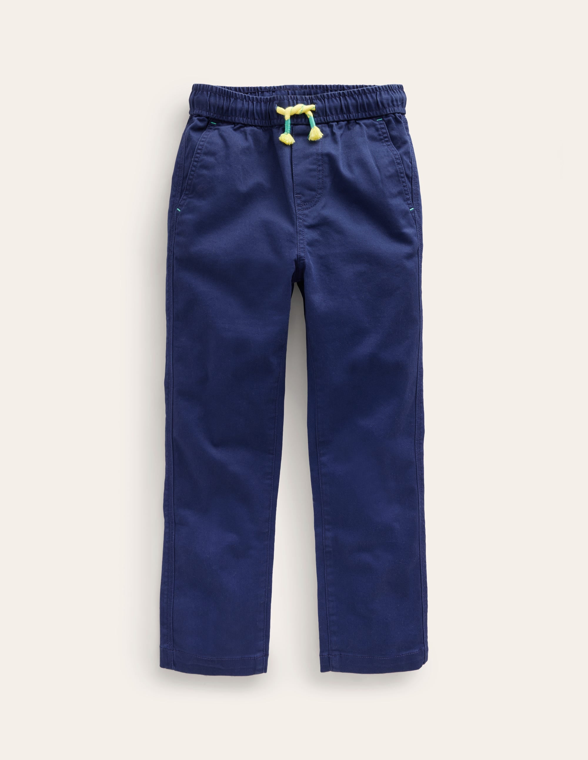 Slim Pull-On Trousers-College Navy - Image 1
