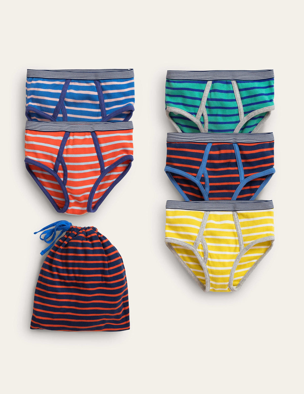 Unterhosen im 5er-Pack-Ackerbohnengrün/Pink, Gestreift - Image 1