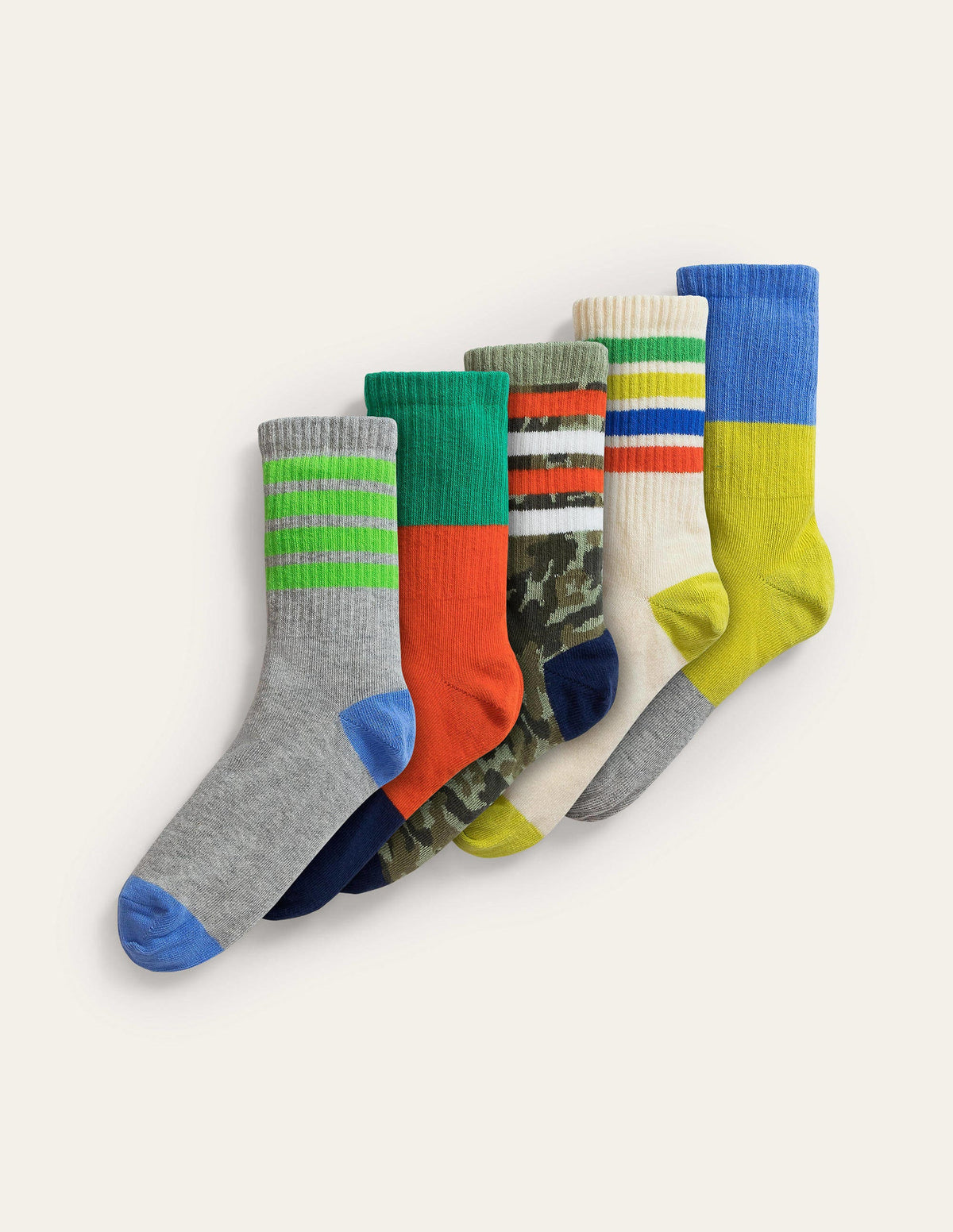 5 paires de chaussettes-Slogan multi-1