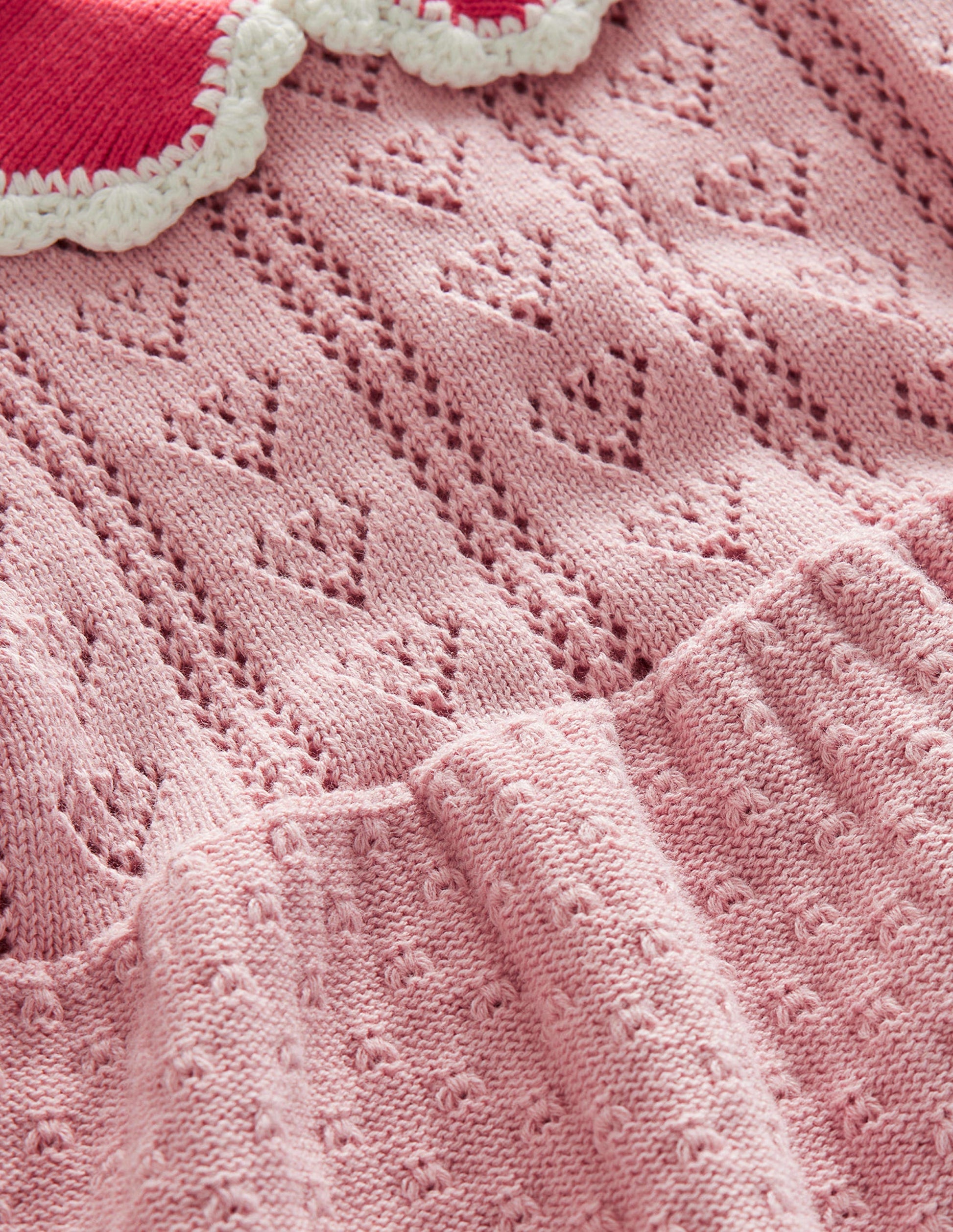 Strickkleid mit Puffärmeln-Delfinrosa-3
