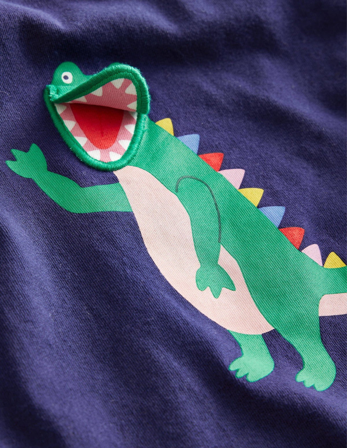 T-Shirt mit Aufklappmotiv-Segelblau, Krokodil - Image 3