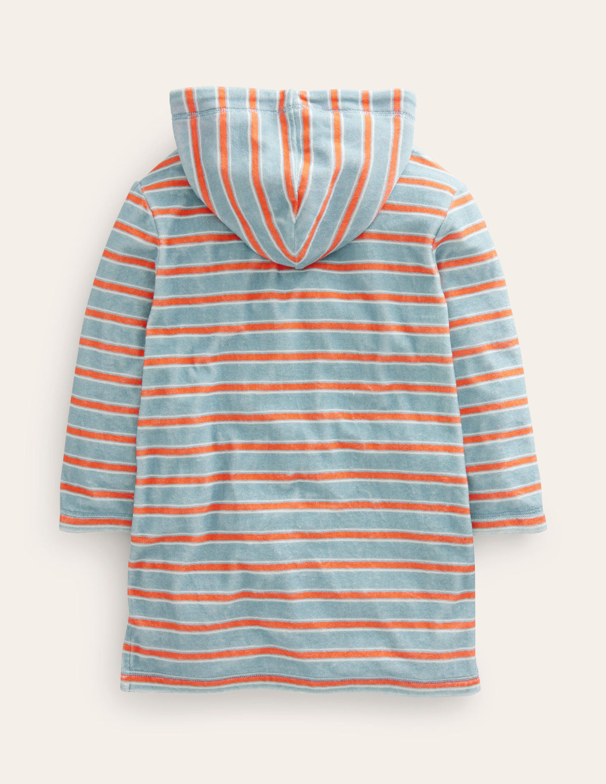 Frottee-Badeponcho-Turmalinblau/Orange-2