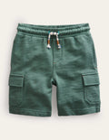 Short cargo en jersey-Vert étang profond