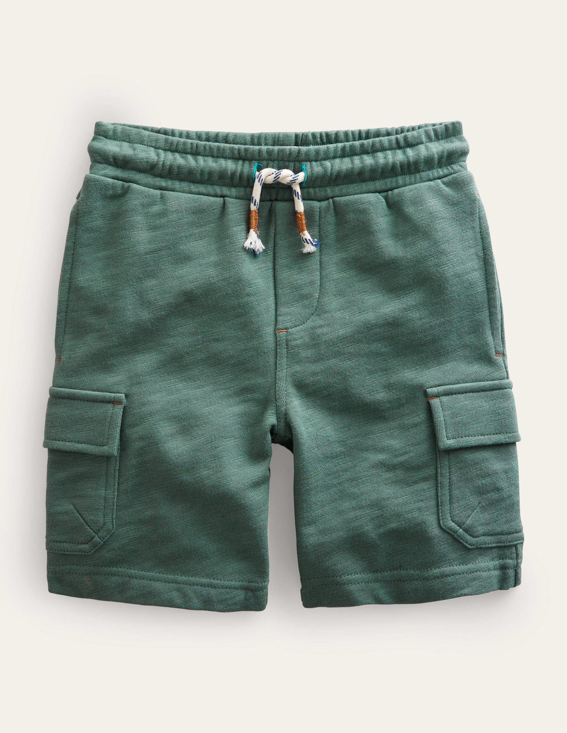 Short cargo en jersey-Vert étang profond-1