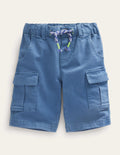 Stückgefärbte Cargoshorts-Roboterblau