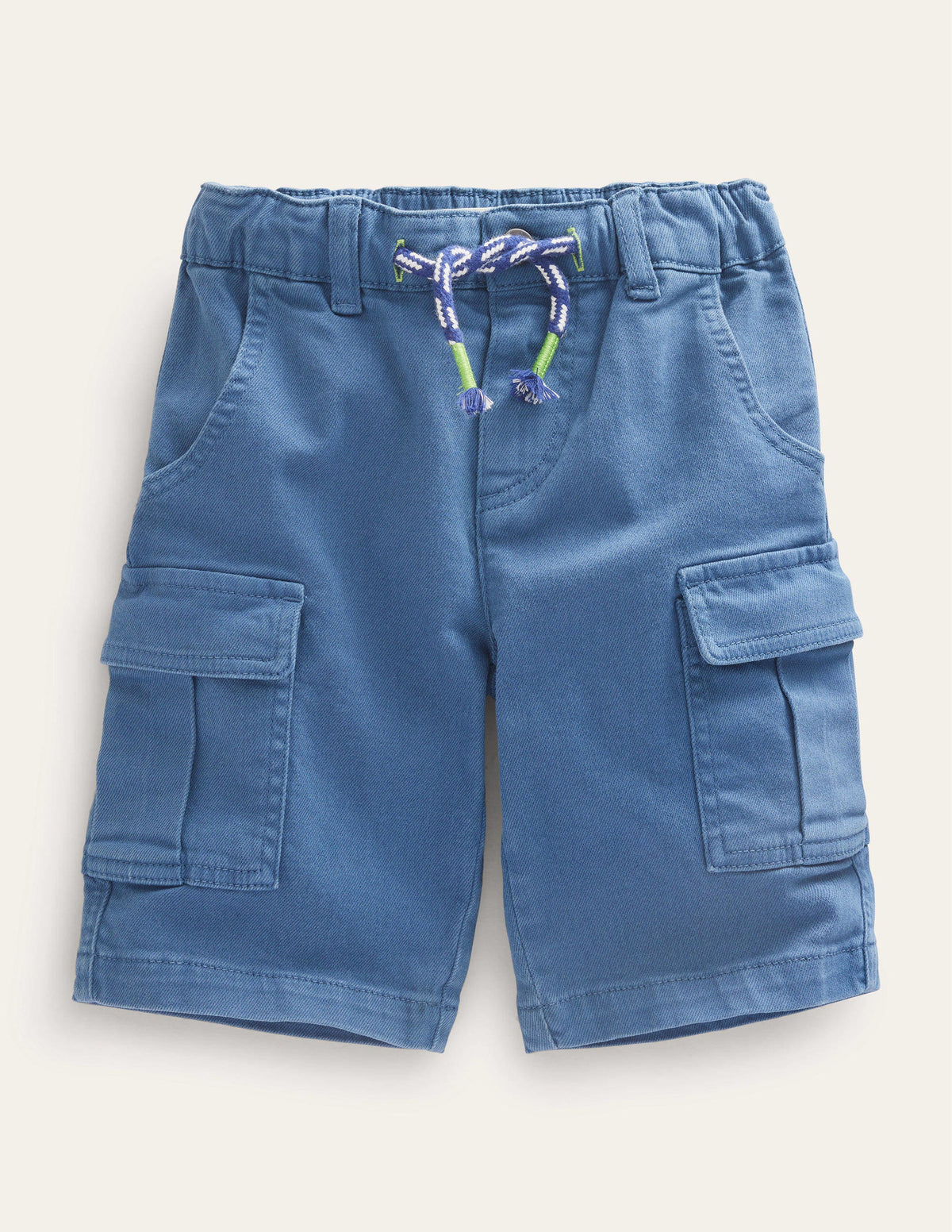Stückgefärbte Cargoshorts-Roboterblau-1