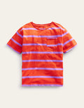 T-shirt décontracté-Orange mandarine/lupin