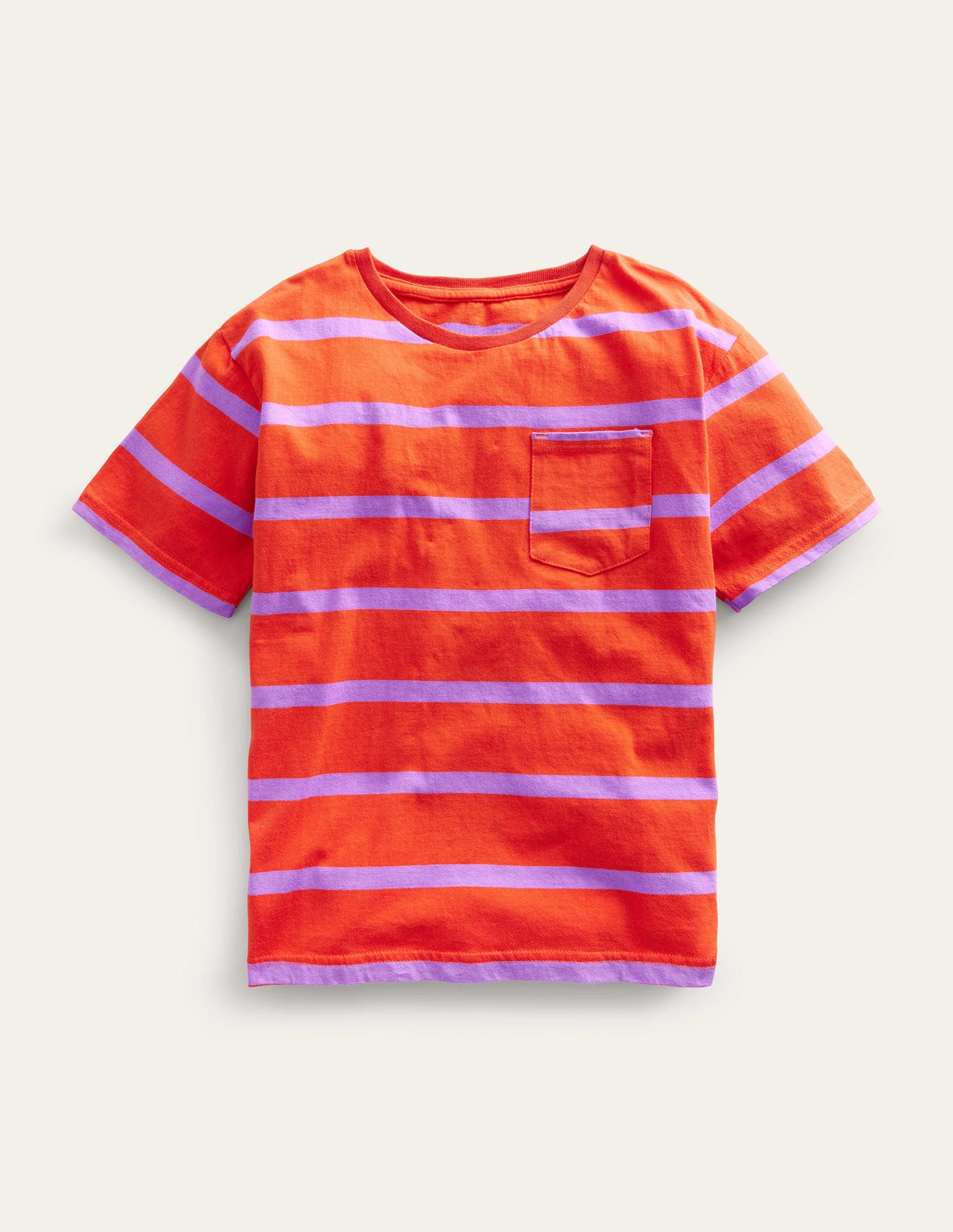 T-shirt décontracté-Orange mandarine/lupin - Image 1