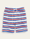 Frottee-Sweatshorts-Blau/Bunt