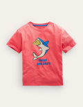 T-Shirt mit witzigem Motiv-Marmeladenrot, Hai