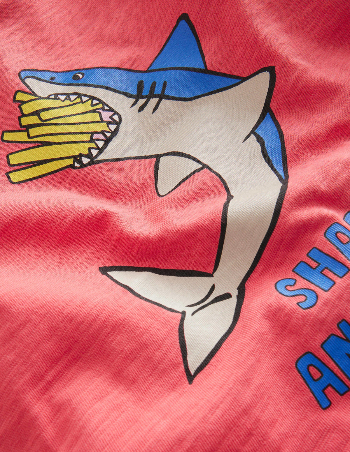 T-Shirt mit witzigem Motiv-Marmeladenrot, Hai-3