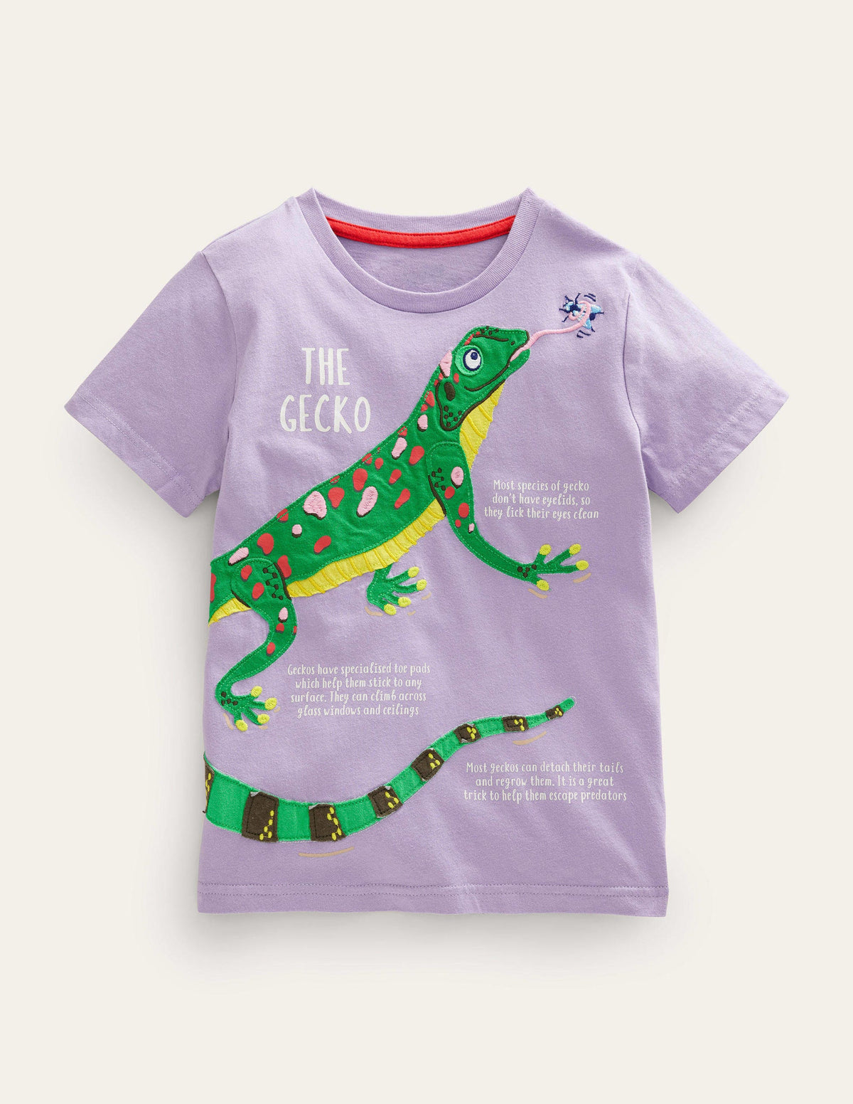 Animal Facts T-shirt-Misty Lavender Lizard-1