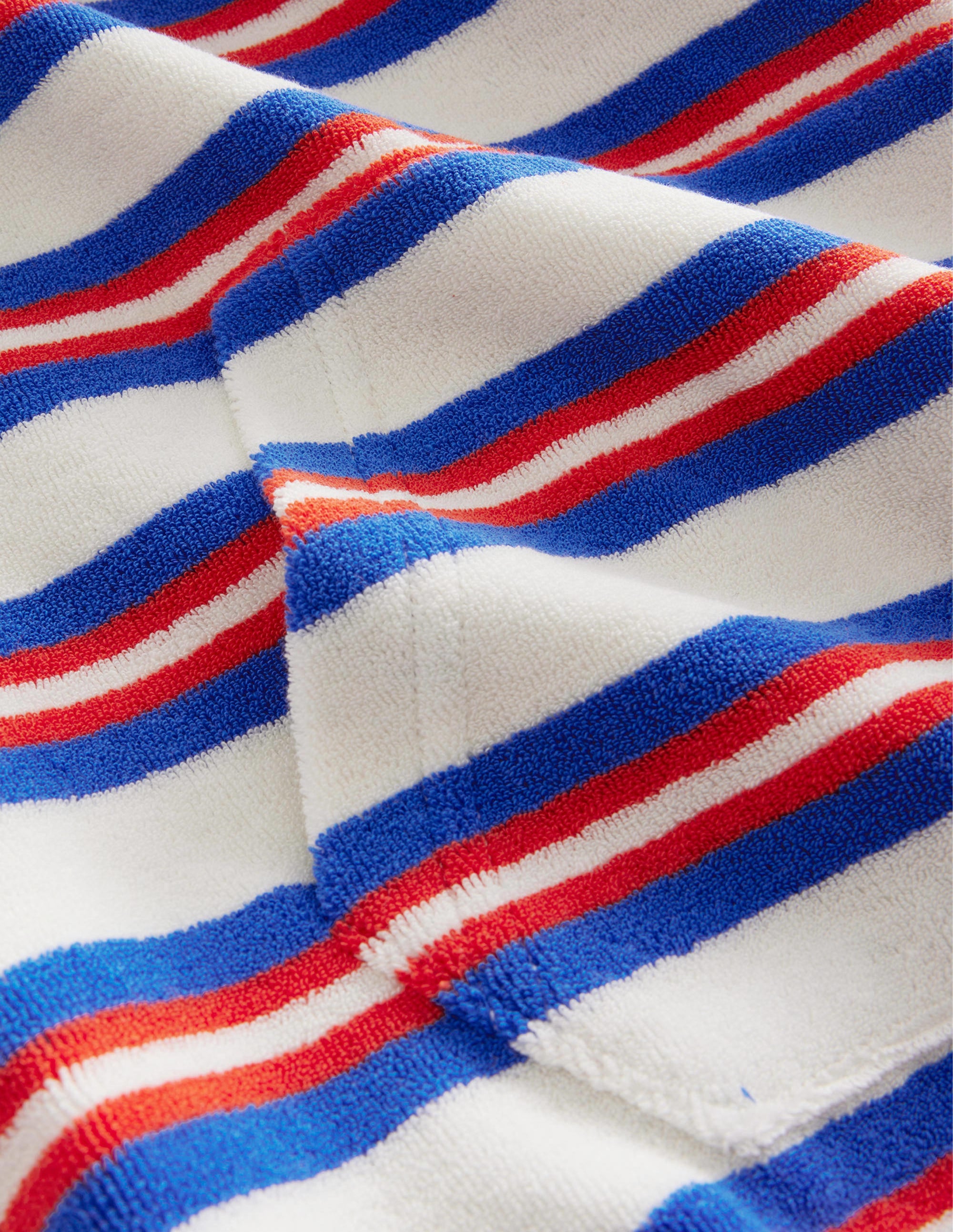 Frottee-Hoodie-Blau/Bunt, Gestreift - Image 3