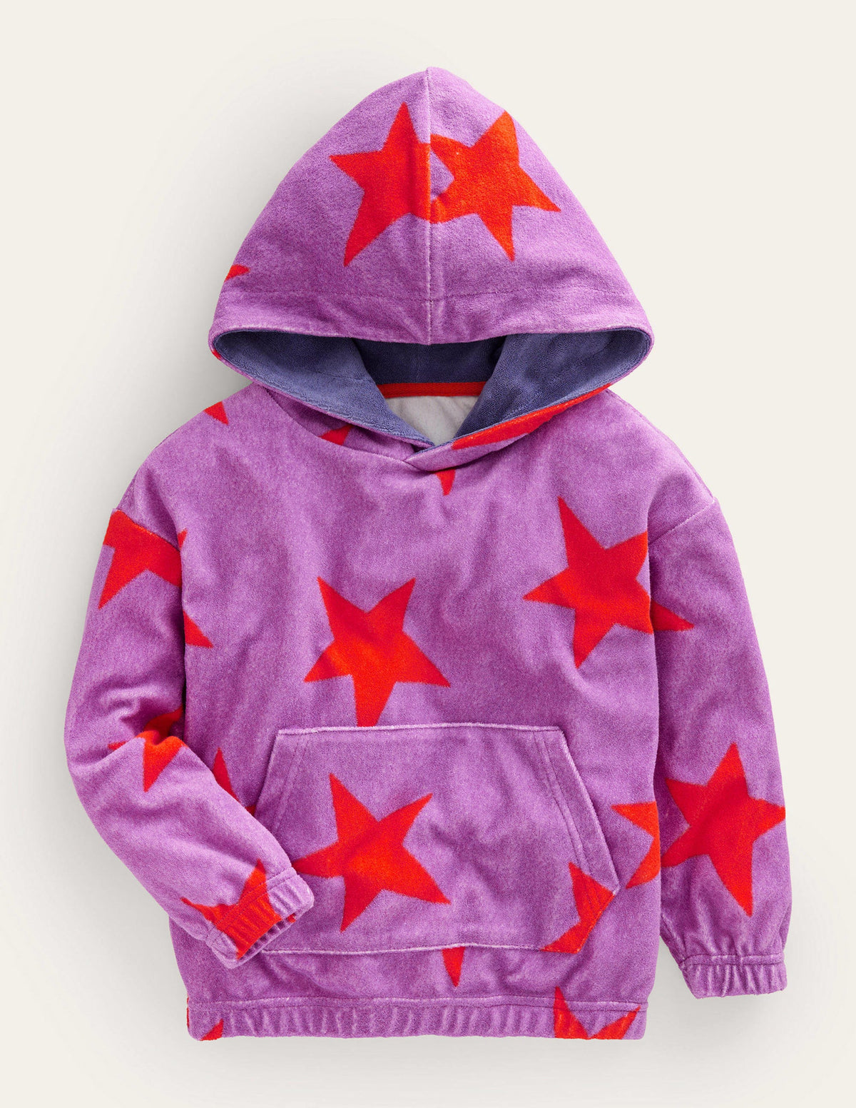 Frottee-Hoodie-Strahlendes Violett, Sterne-1